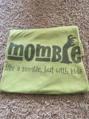 Mombie Graphic Tee - Olive Green/ Large
